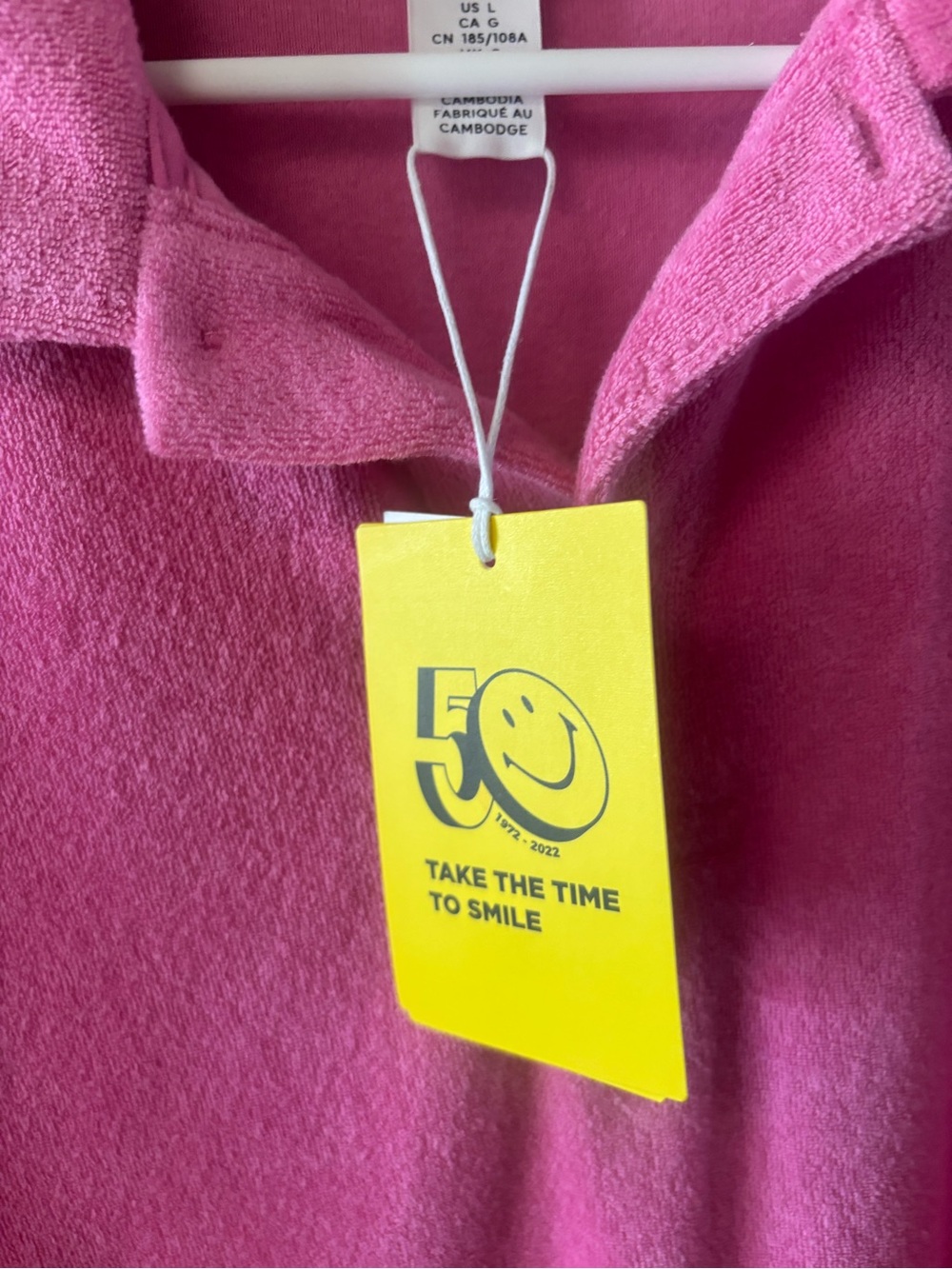Smiley + H&M Men’s Terry Polo - Picture 3 of 7